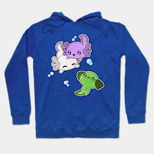 Genderqueer Axolotl LGBT Pride Flag Hoodie